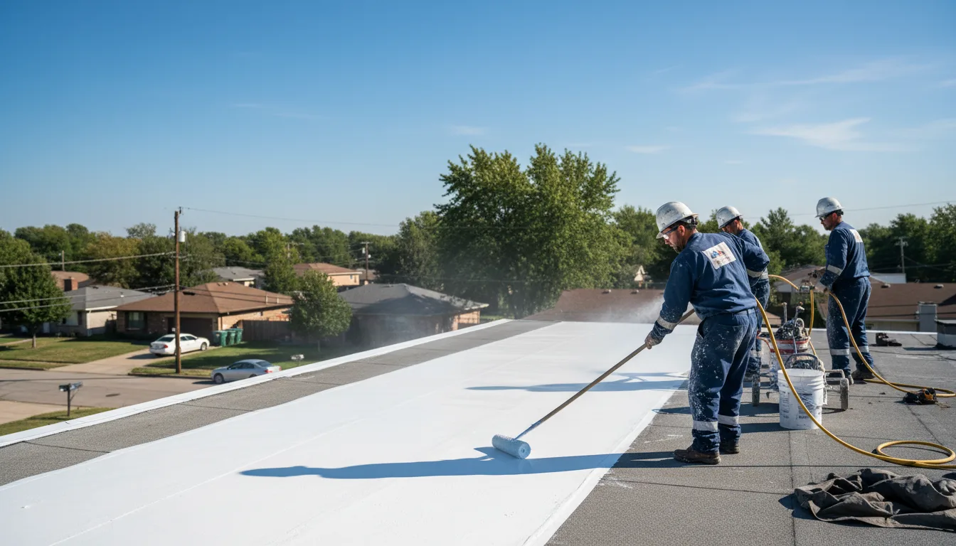 Commercial roof coating in Hometown, WV near me